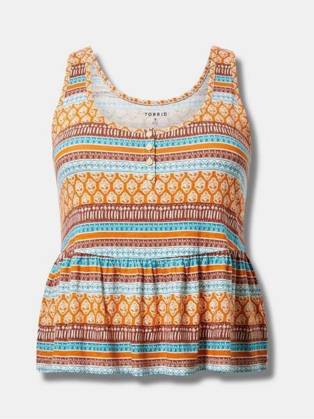 Torrid Boho, Flowy Babydoll Multicolor Tank Top Size L